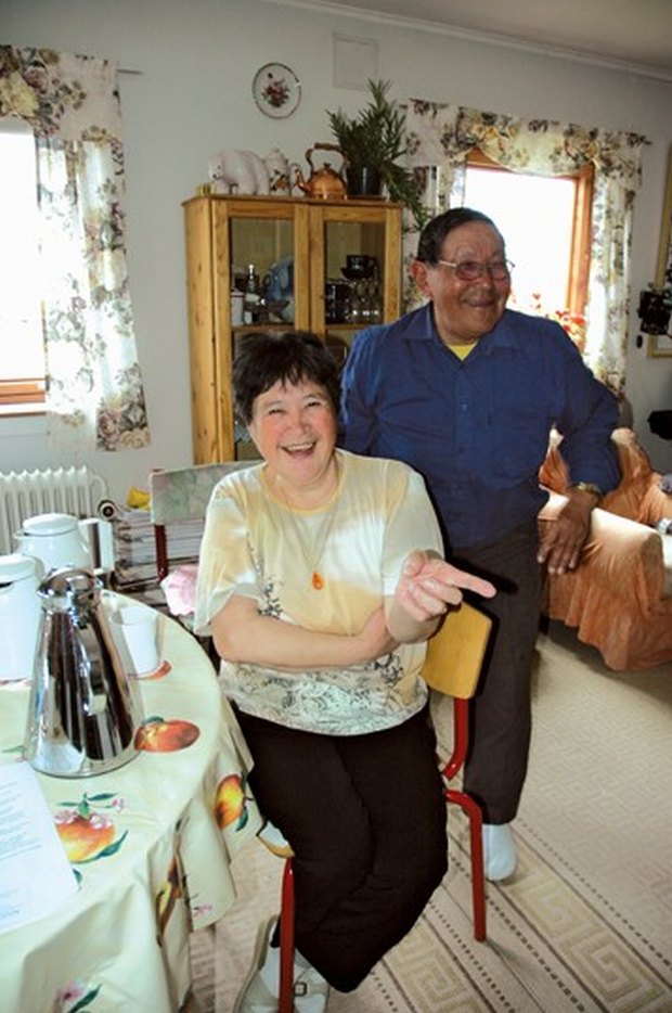 Karline og Sakæus Eliasen at home in Nanortalik, South Greenland. Photo: Sigrid Rasmussen