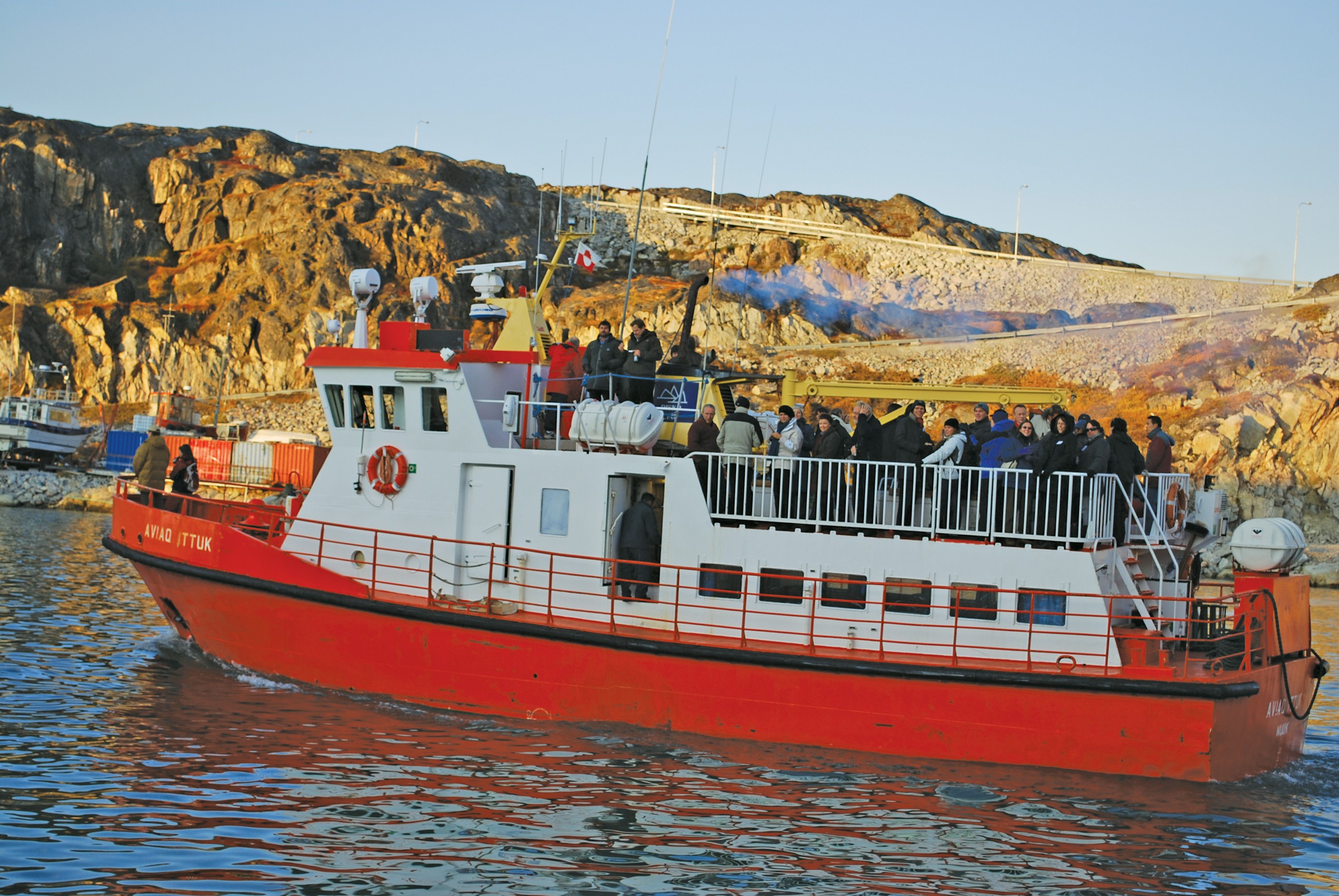 The representatives from the EU and the Nordic Council of Ministers visit UNESCO World Heritage Centre of Ilulissat in West Greenland.  Photo: Rasmus Ole Rasmussen