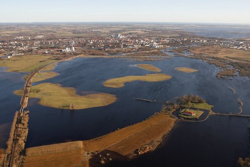 Flooding in the river Helge Å, February 2007. 1,63 meters above normal water level. Photo: Patrick Olofsson