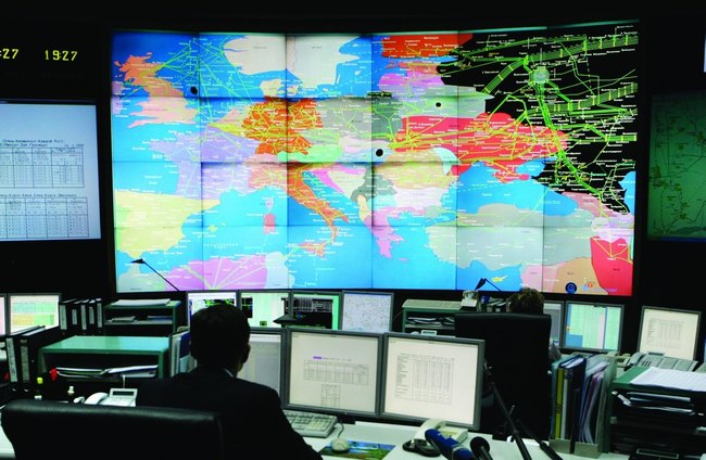 Overseeing Europe´s gas supply at Gazprom´s Headquarters in Moscow. Photo: Mikhail Metzel - AP